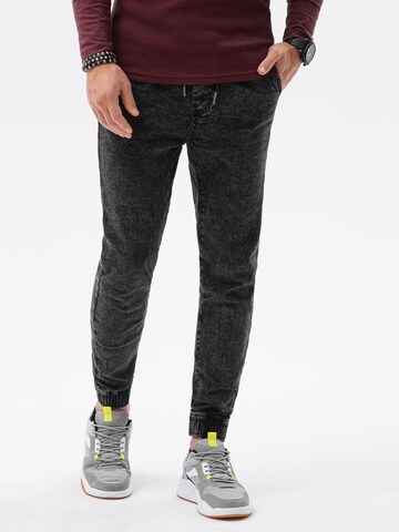 Ombre Slimfit Jeans 'P1027' in Schwarz: Vorderseite