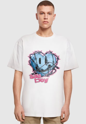 MT Upscale T-shirt 'Sad Boy' i vit: framsida