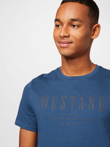 MUSTANG T-Shirt 'Alex' in Blau