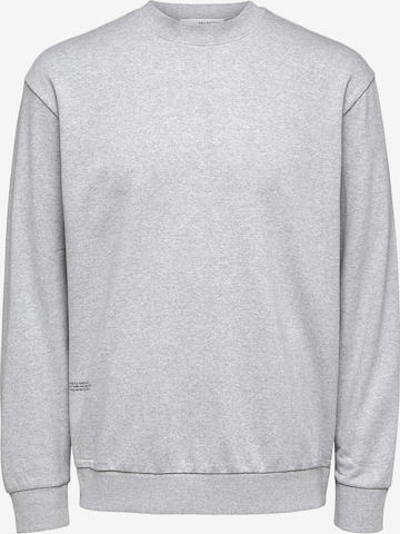 Sweat-shirt SELECTED HOMME en gris : devant