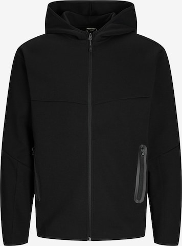 JACK & JONES Sweatjacke 'Fusion' in Schwarz: Vorderseite