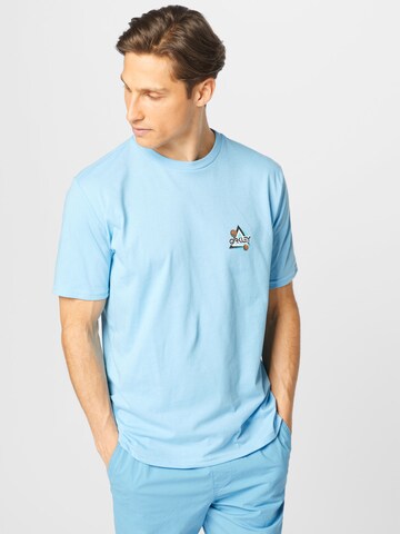 OAKLEY Funkční tričko 'Space Polygon' – modrá: přední strana