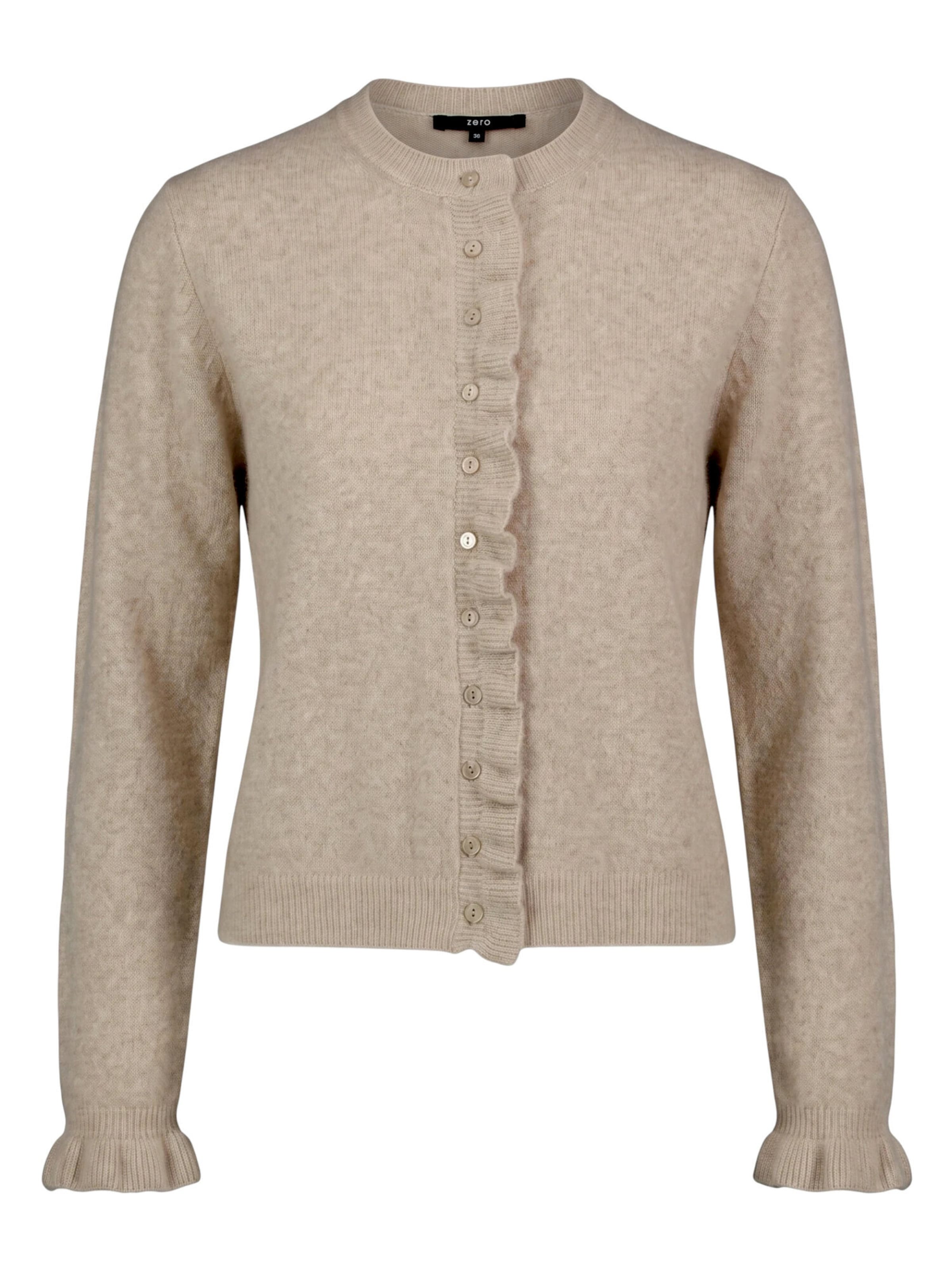 zero Gebreid vest in Beige: voorkant