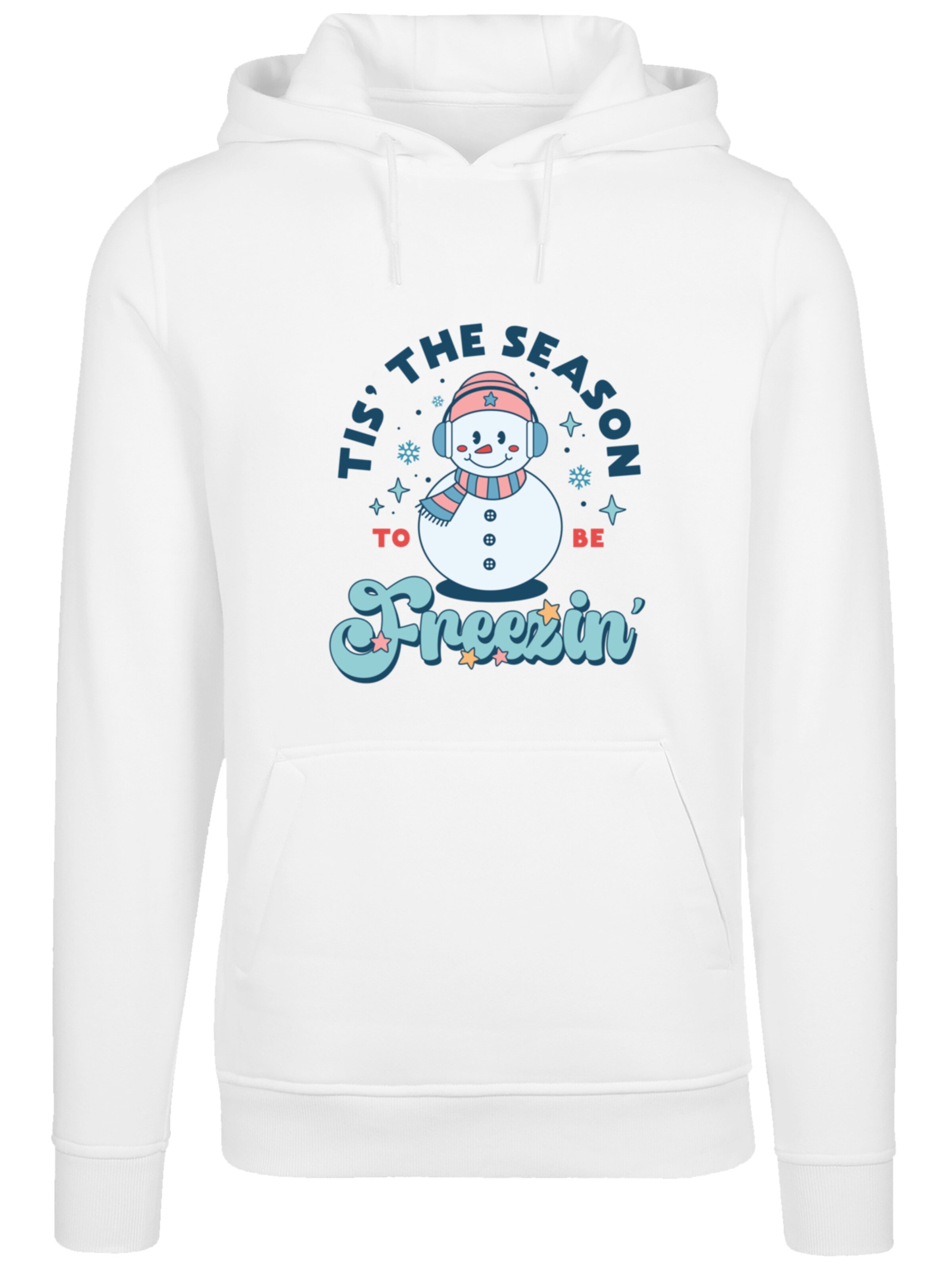F4NT4STIC Sweatshirt 'Tis The Season to Be Freezin' in Wit: voorkant