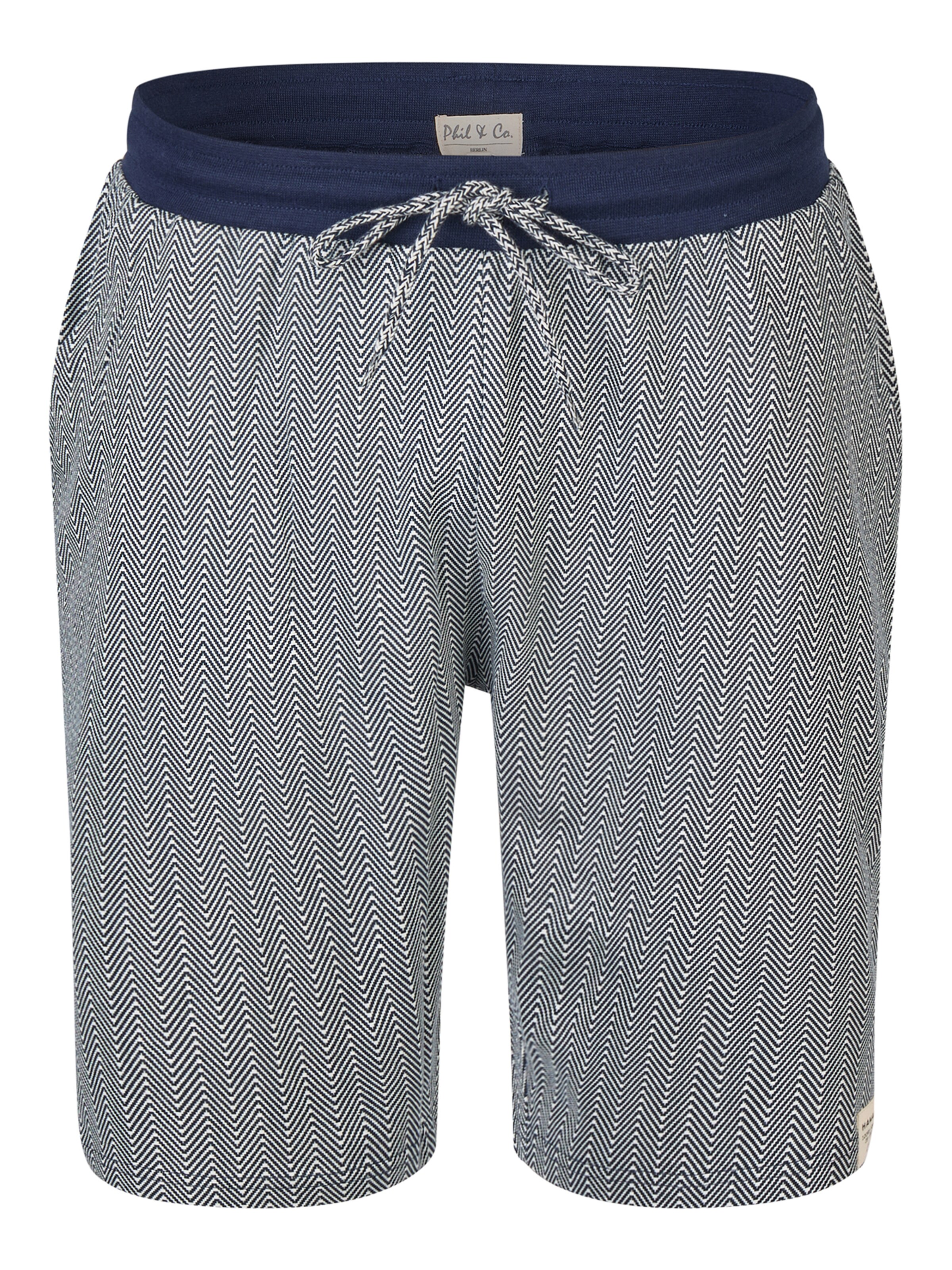 Phil & Co. Berlin Pajama short ' Lounge Dreams ' in Blue