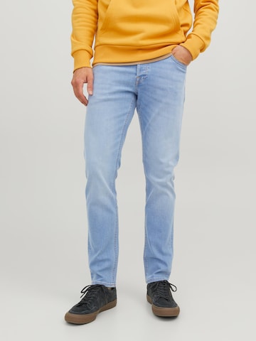 Slimfit Jeans 'Glenn' de la JACK & JONES pe albastru: față