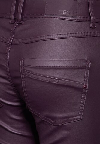CECIL Slim fit Pants in Brown