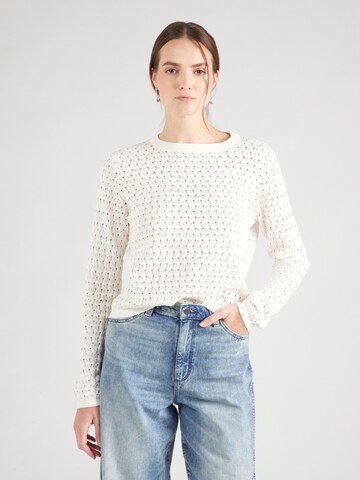 Pull-over QS en beige : devant