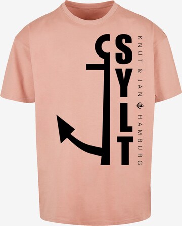 T-Shirt 'Sylt Anker Knut & Jan Hamburg' F4NT4STIC en rose : devant