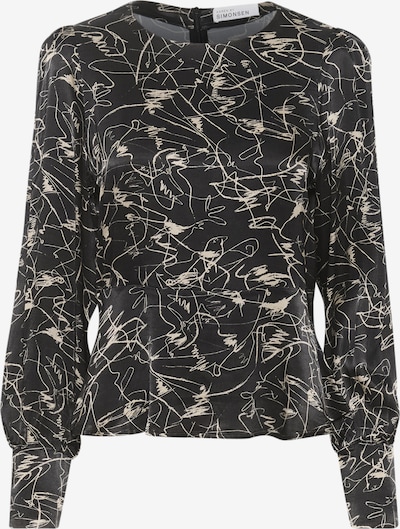 KAREN BY SIMONSEN Bluse 'Marbella' in creme / schwarz, Produktansicht
