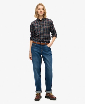 Superdry Blouse in Blauw: voorkant