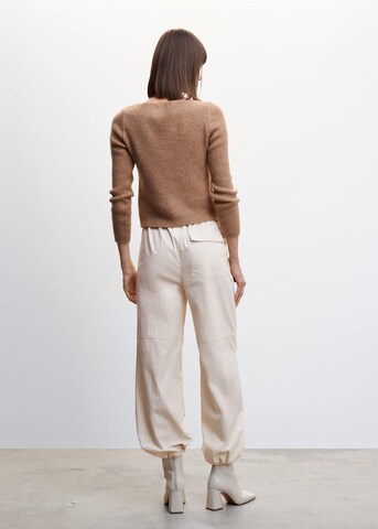 MANGO Tapered Housut 'Teo' värissä beige