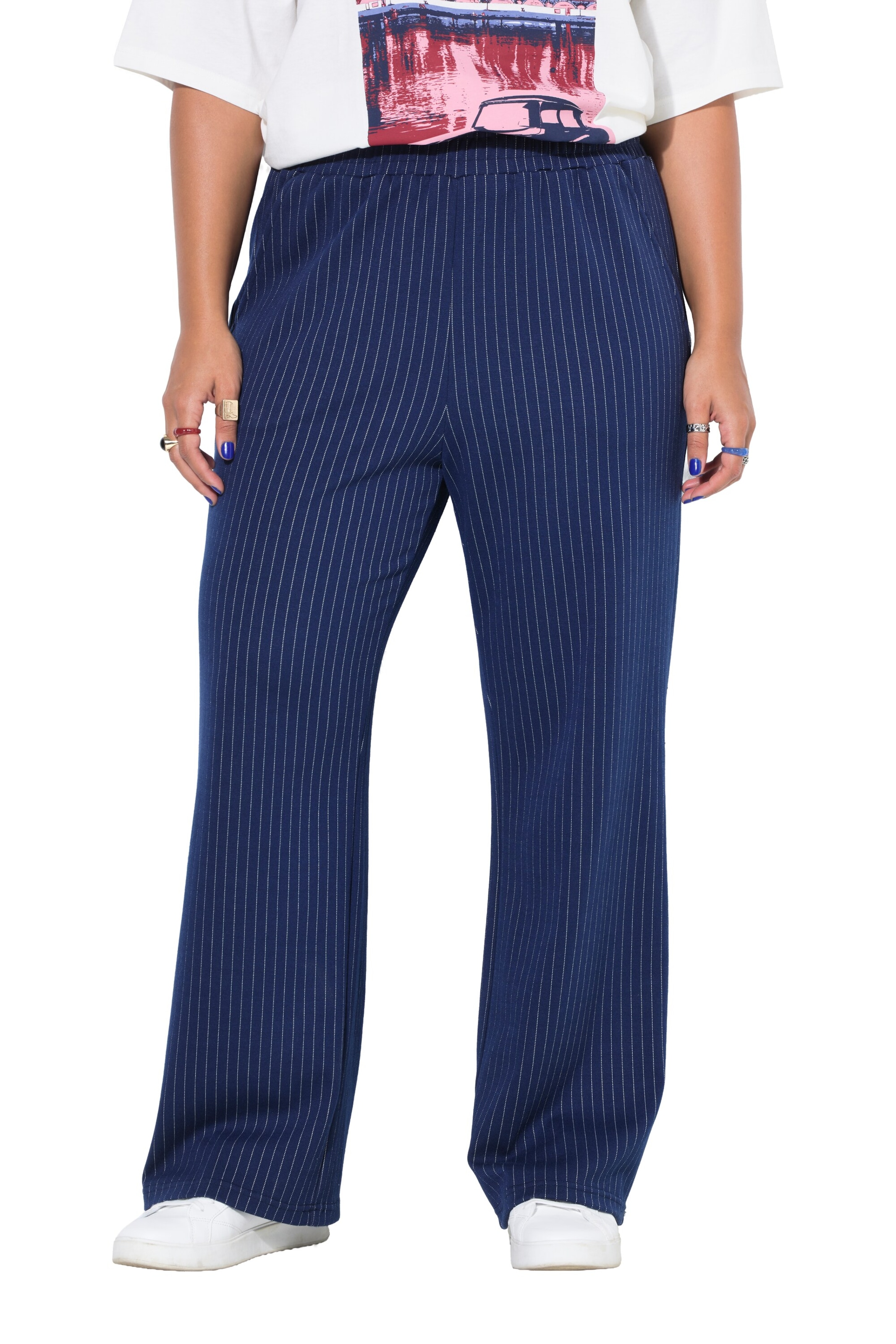 Studio Untold Wide leg Trousers in Blue: front
