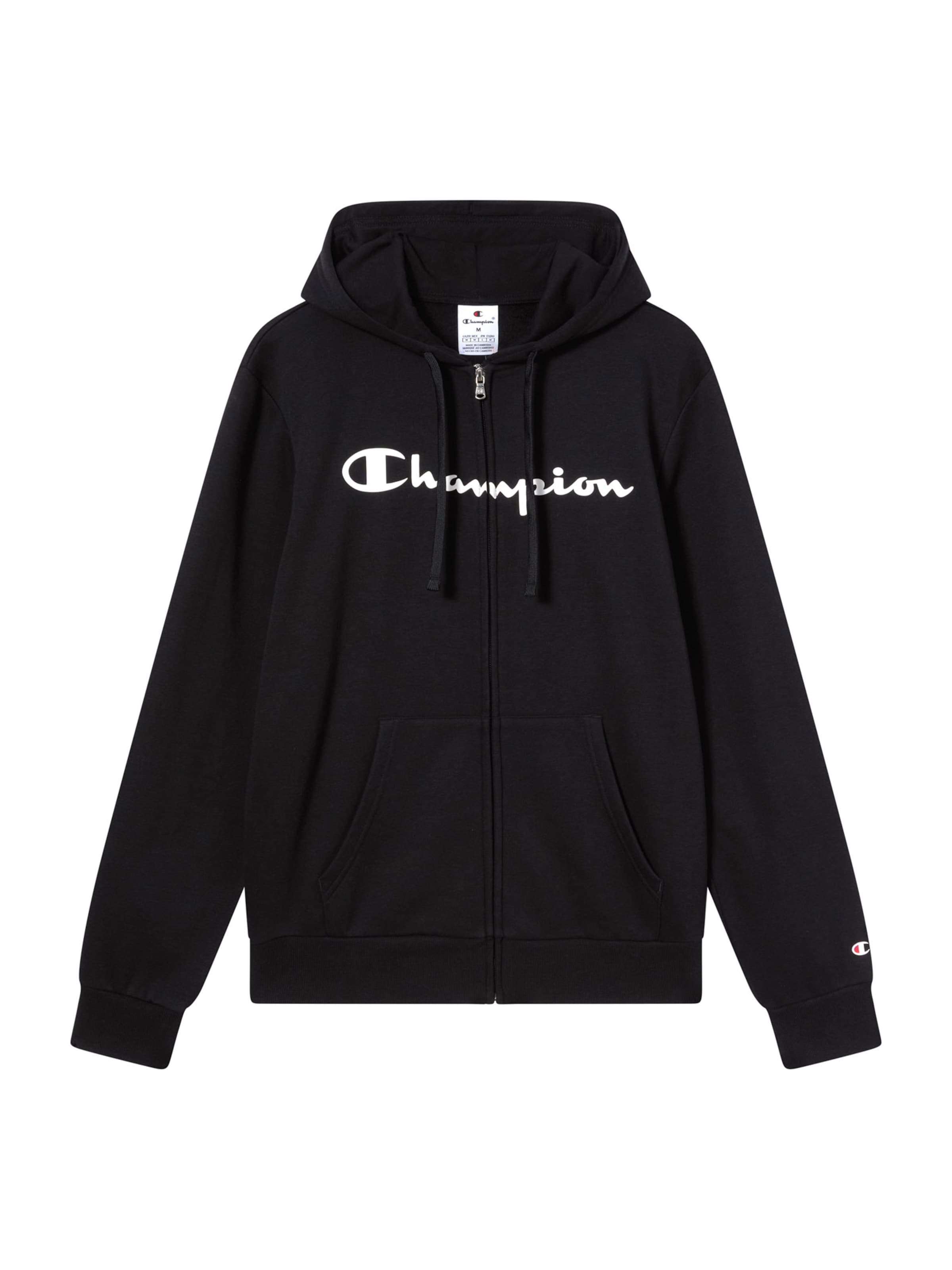 Champion Authentic Athletic Apparel Tepláková bunda - Čierna: predná strana