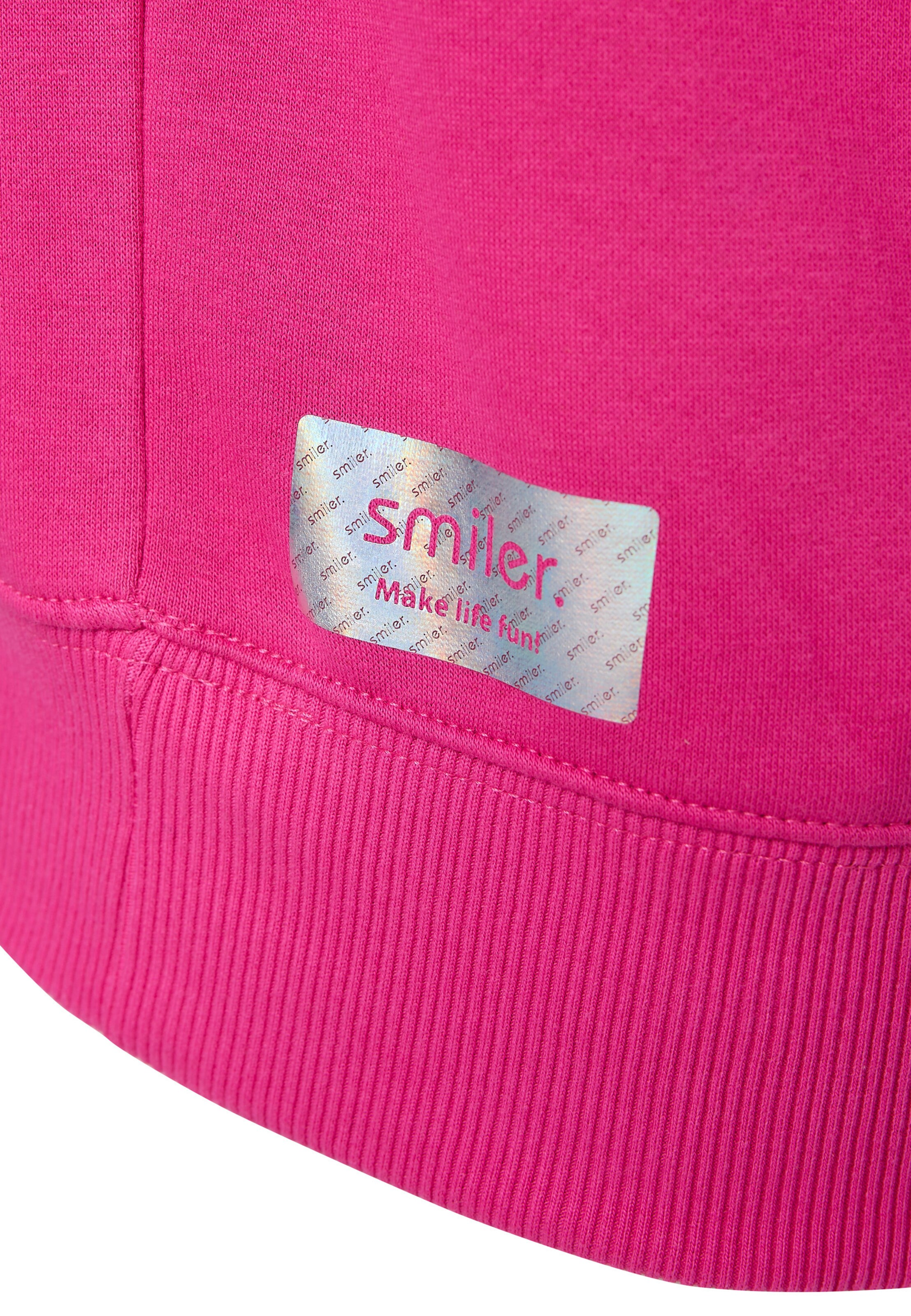 smiler. Sweatshirt in Pink