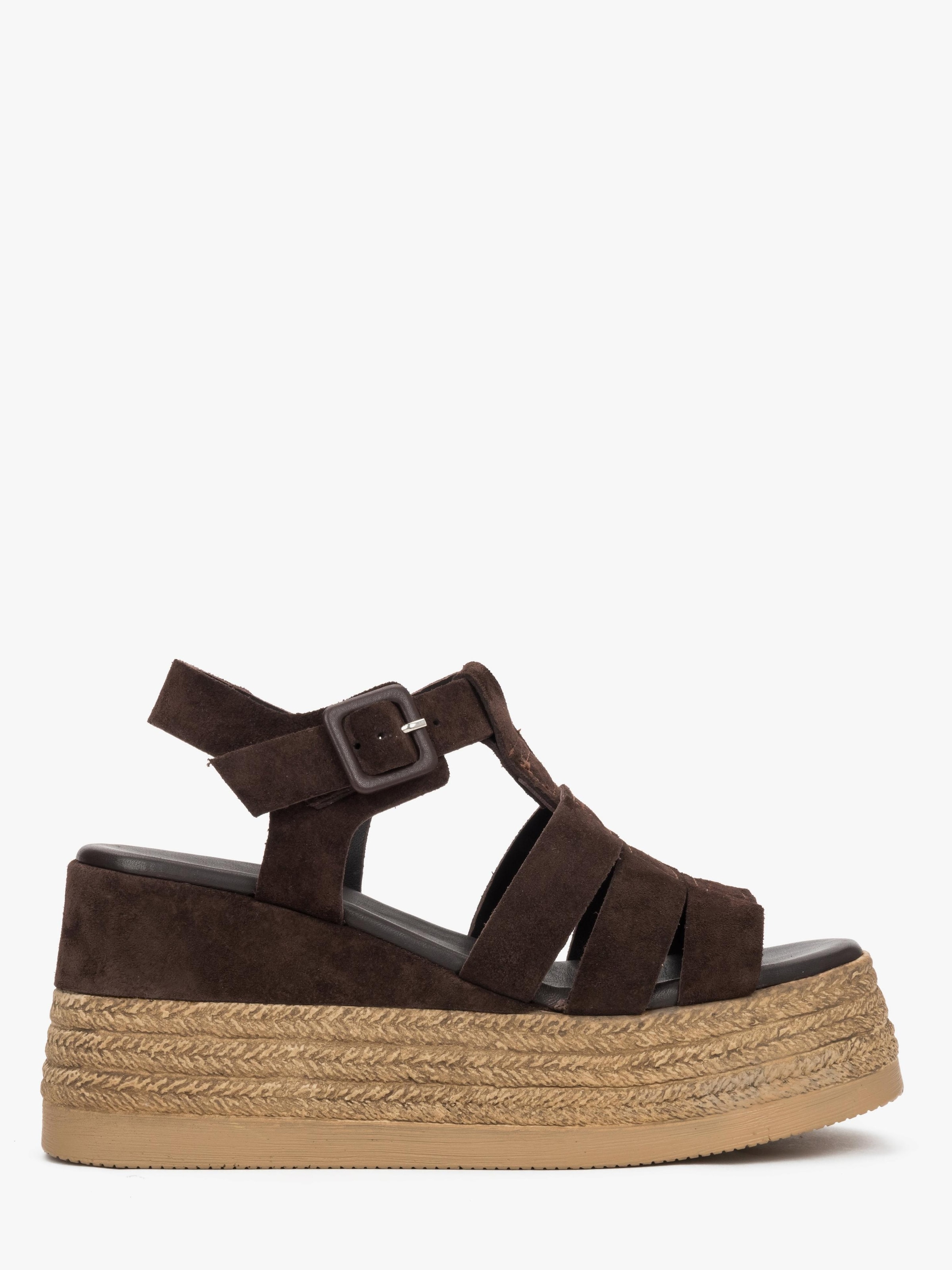 Estro Sandal '165-10094-1' i brun: framsida