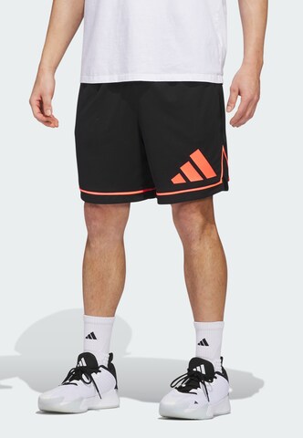 ADIDAS PERFORMANCE Loose fit Sports trousers 'Basketball Badge Of Sport' in Black: front