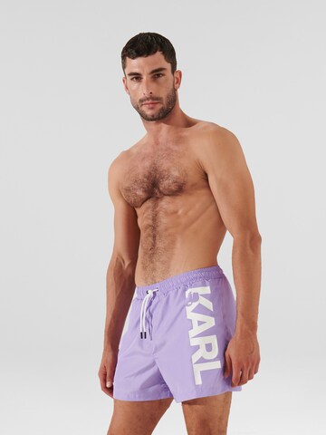 Shorts de bain Karl Lagerfeld en violet