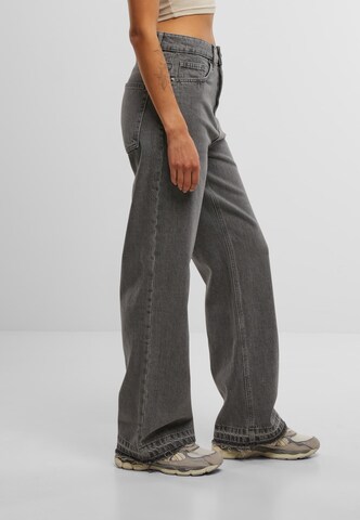 2Y Studios Wide Leg Jeans 'Vulna Open' in Grau