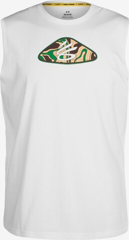 UNDER ARMOUR Performance Shirt 'Curry' in White: front