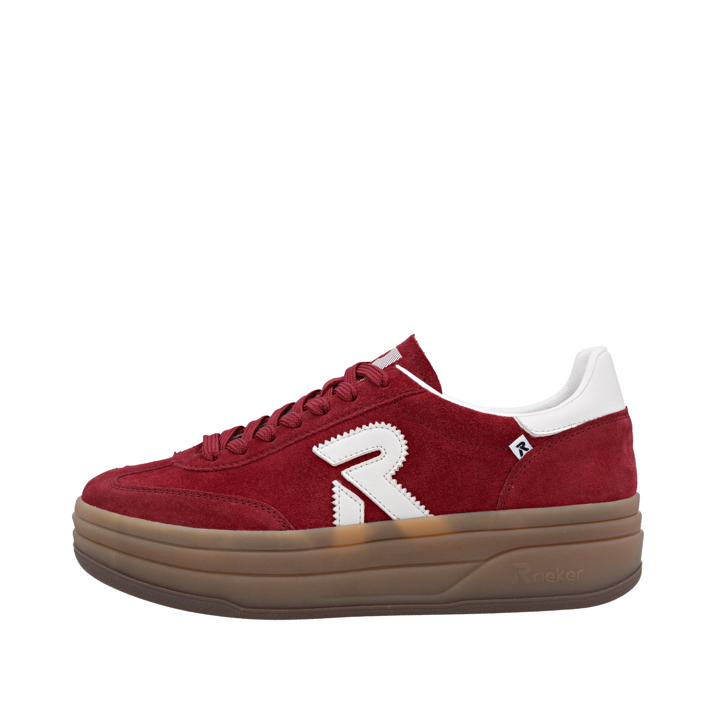 Baskets basses Rieker en rouge