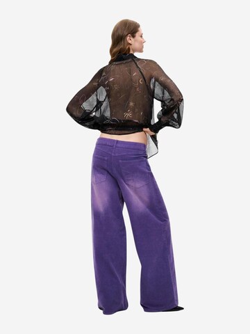 Desigual - Pierna ancha Pantalón en lila