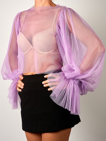 INNA.Trachten Trachtenbluse 'Violet' in Lila: Vorderseite