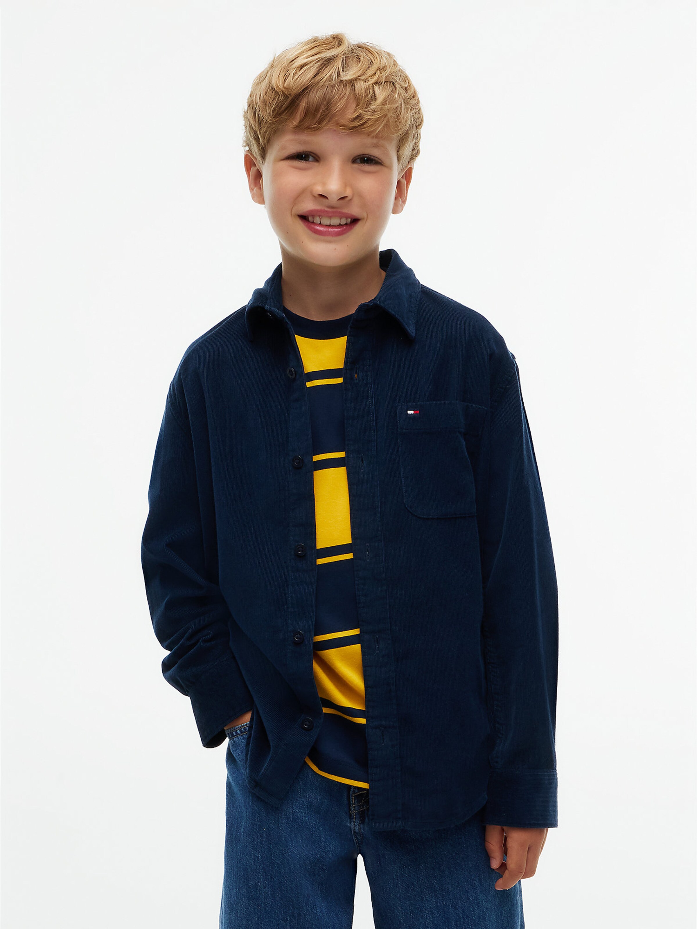 TOMMY HILFIGER Regular fit Button up shirt in Blue: front