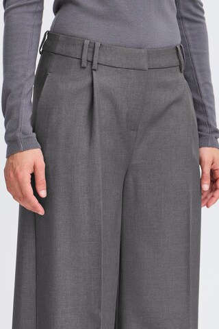 ICHI Wide Leg Bukser 'ICHIhlexi' i grå