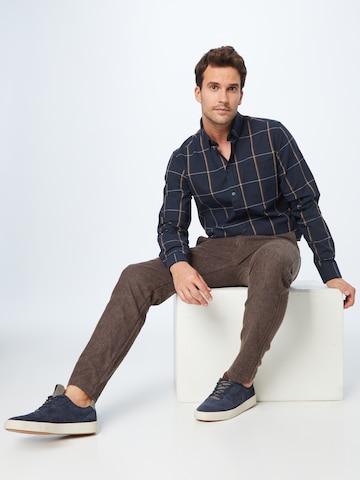 Casual Friday Regular fit Button Up Shirt 'Anton' in Blue