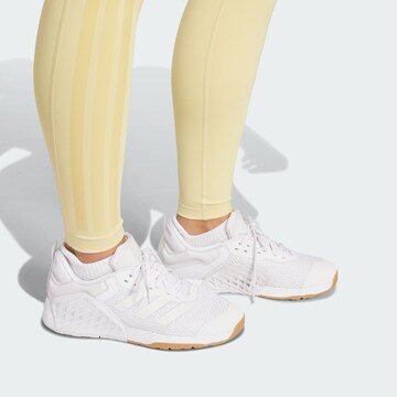 ADIDAS PERFORMANCE Skinny Sporthose 'Optime' in Gelb