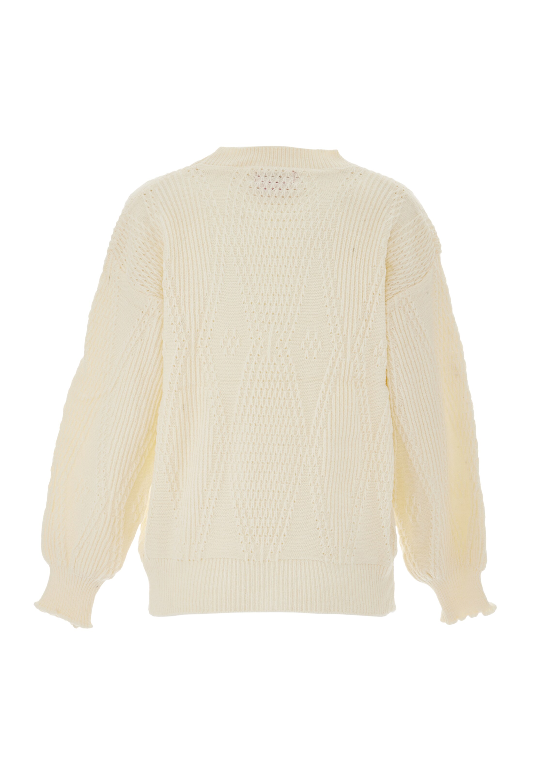 Pulover de la swirly pe alb