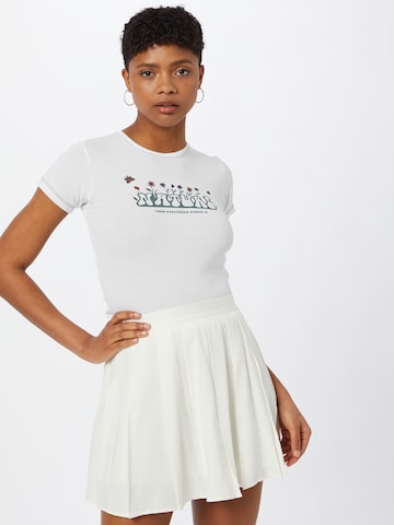 T-shirt 'NATURE RULES EVERYTHING' BDG Urban Outfitters en blanc : devant