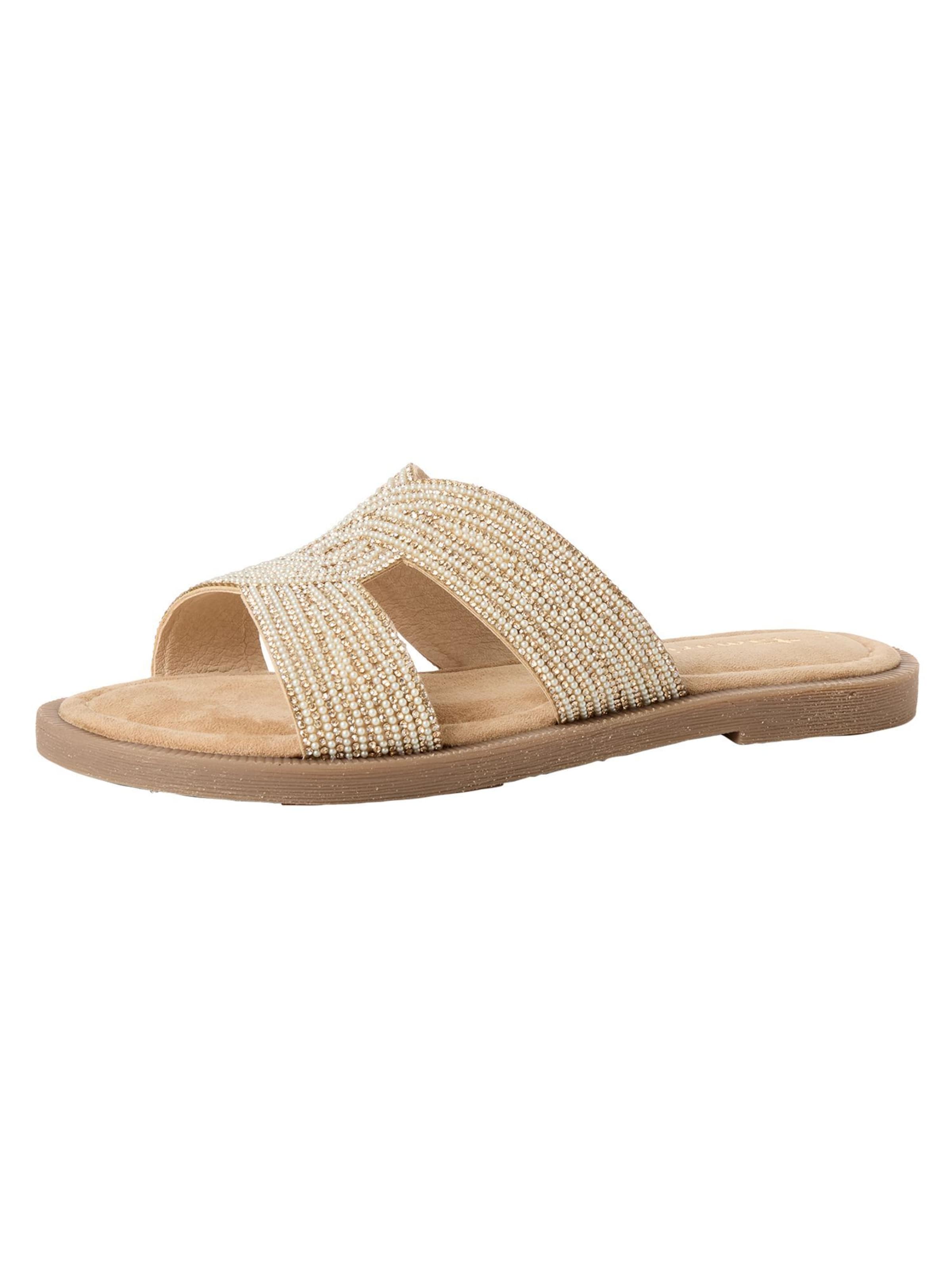Tamaris Mules in Beige: front