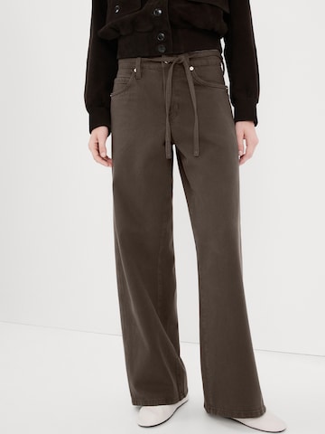 MANGOWide Leg/ Široke nogavice Traperice 'RACHEL' - smeđa boja: prednji dio