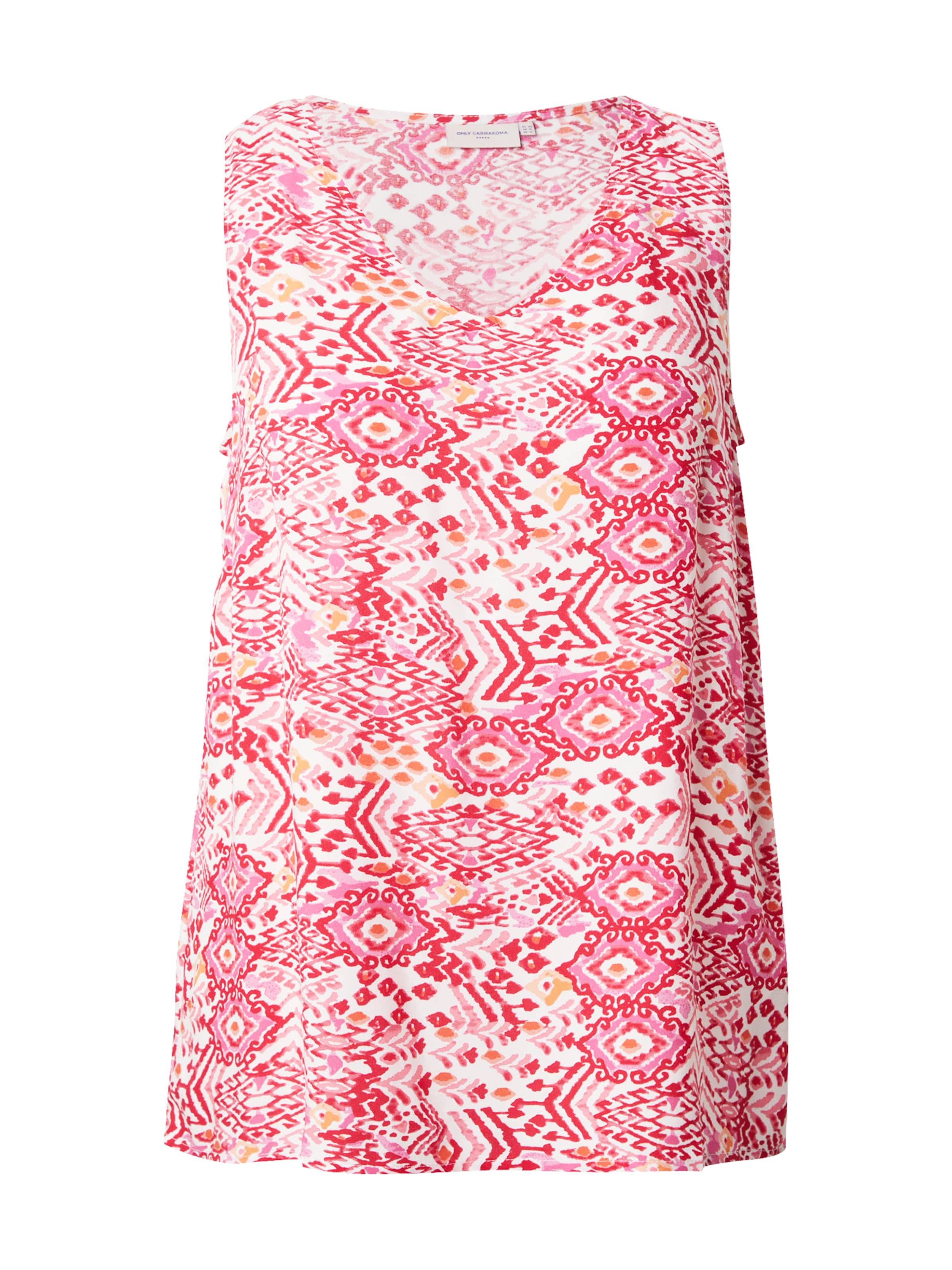 ONLY Carmakoma - Blusa 'CARMARRAKESH' en blanco: frente