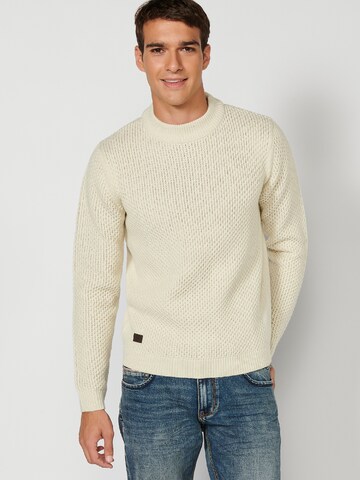 Pullover 'Punto' di KOROSHI in beige: frontale