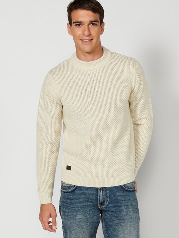 Pull-over 'Punto' KOROSHI en beige : devant