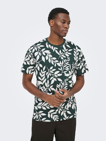 žalia Only & Sons Marškinėliai 'ONSPERRY'