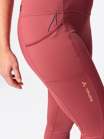VAUDE Skinny Outdoorbroek 'Neyland' in Rood