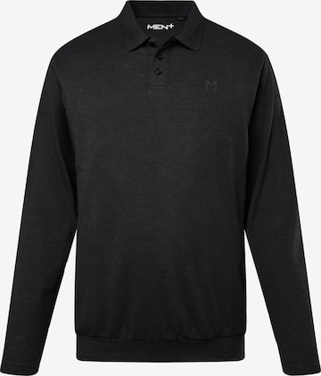Men Plus Shirt in Black: front