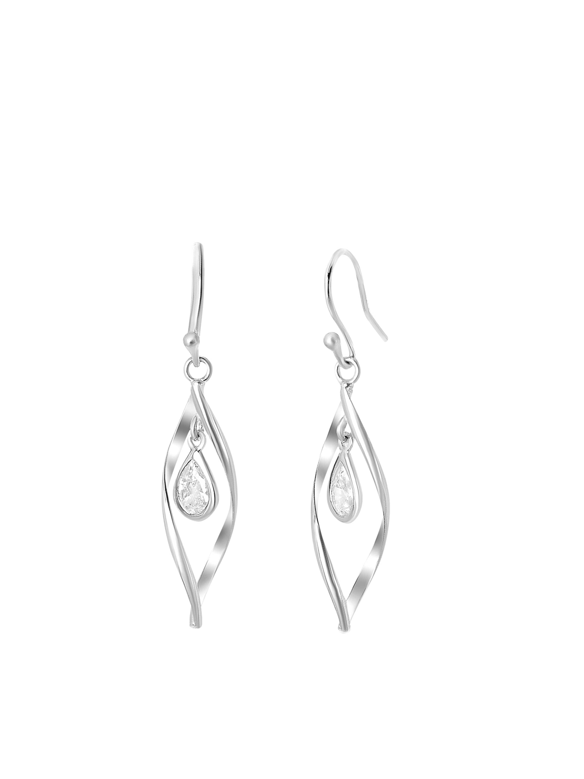 Lucardi Ohrringe in Silber: Vorderseite