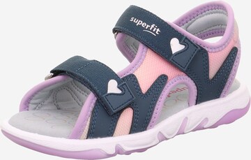 Sandalo 'PEBBLES' di SUPERFIT in blu: frontale