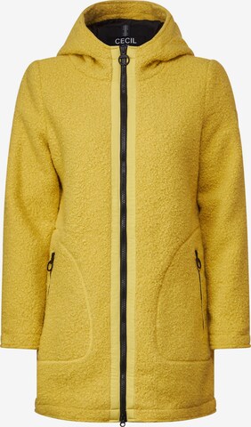 CECIL Between-Seasons Coat in Yellow: front