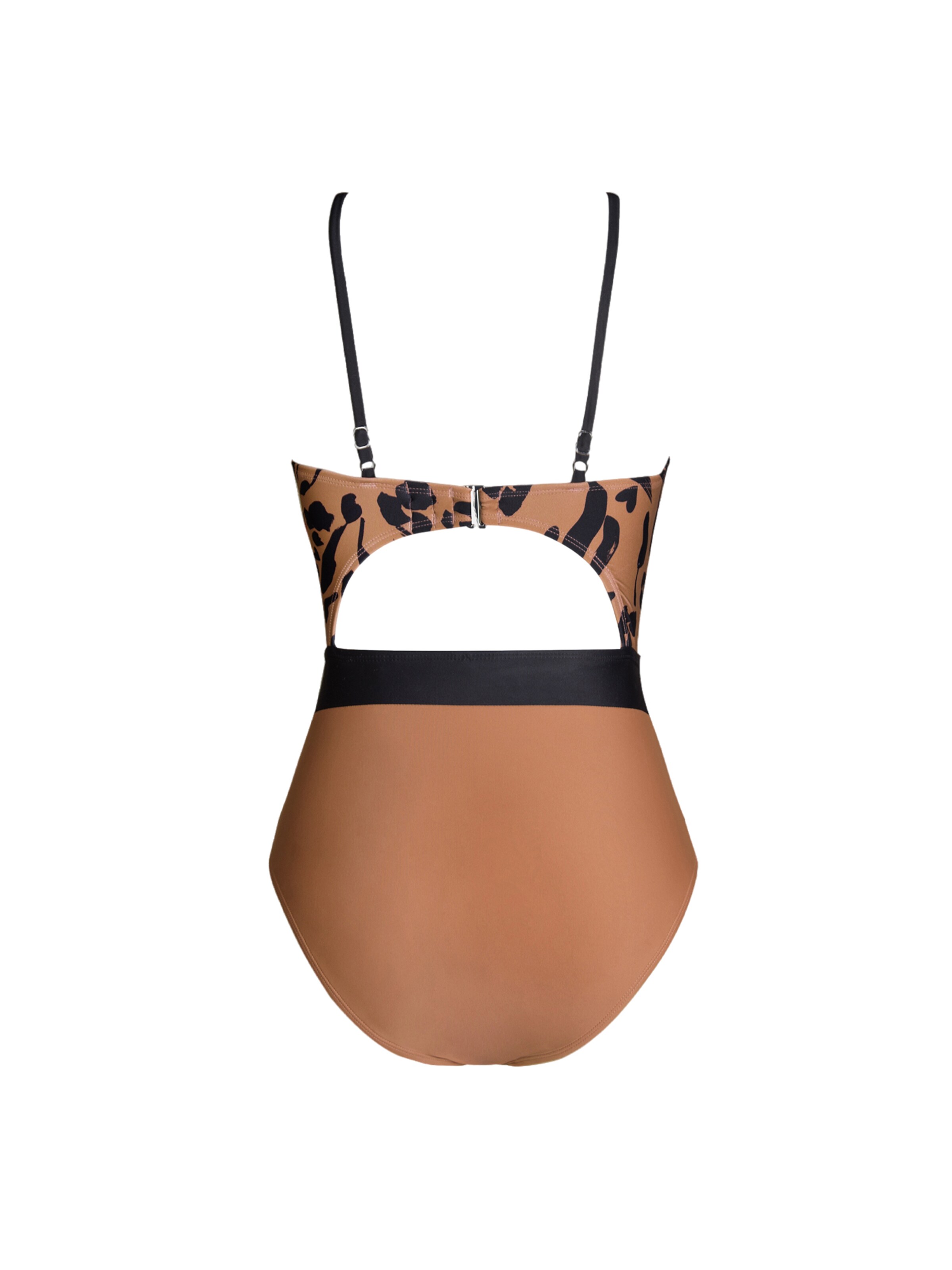 Cupshe Bustier Badeanzug 'Cutout'‌‌‌‌‌‌‌‌‌‌ in Braun