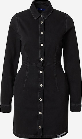 Robe-chemise KARL LAGERFELD JEANS en noir : devant