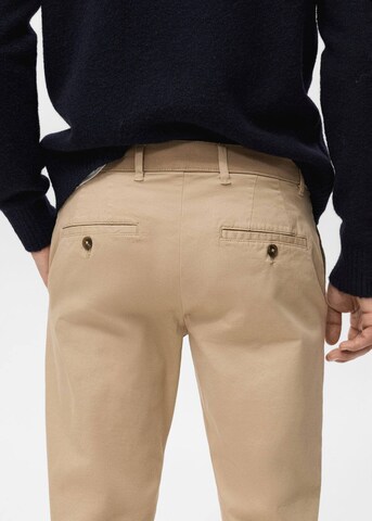 MANGO MAN Tapered Chino Pants 'Prato' in Beige