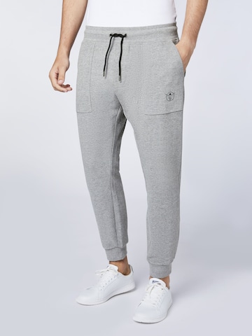 CHIEMSEE Tapered Pants in Grey: front