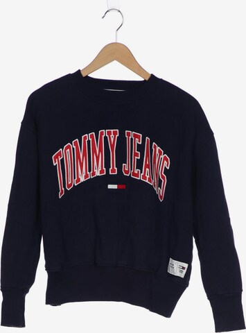 Tommy Jeans Sweatshirt & Zip-Up Hoodie in S in Blue: front