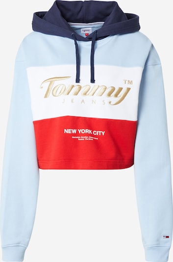Tommy Jeans Sweatshirt in navy / hellblau / gold / rot, Produktansicht